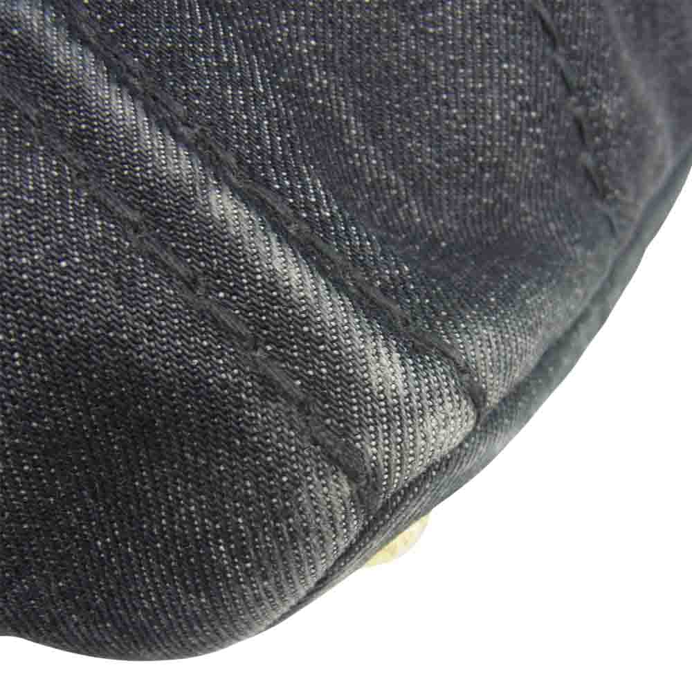 PRADA プラダ CANAPA カナパ デニム トート ハンド バッグ グレー系【中古】