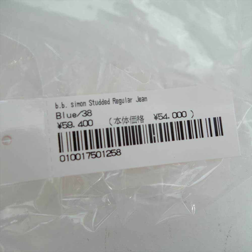 Supreme シュプリーム 22SS B.B.Simon Studded Regular Jean ビービー サイモン スタッディド レギュラー ジーンズ デニム パンツ インディゴブルー系 38【極上美品】【中古】