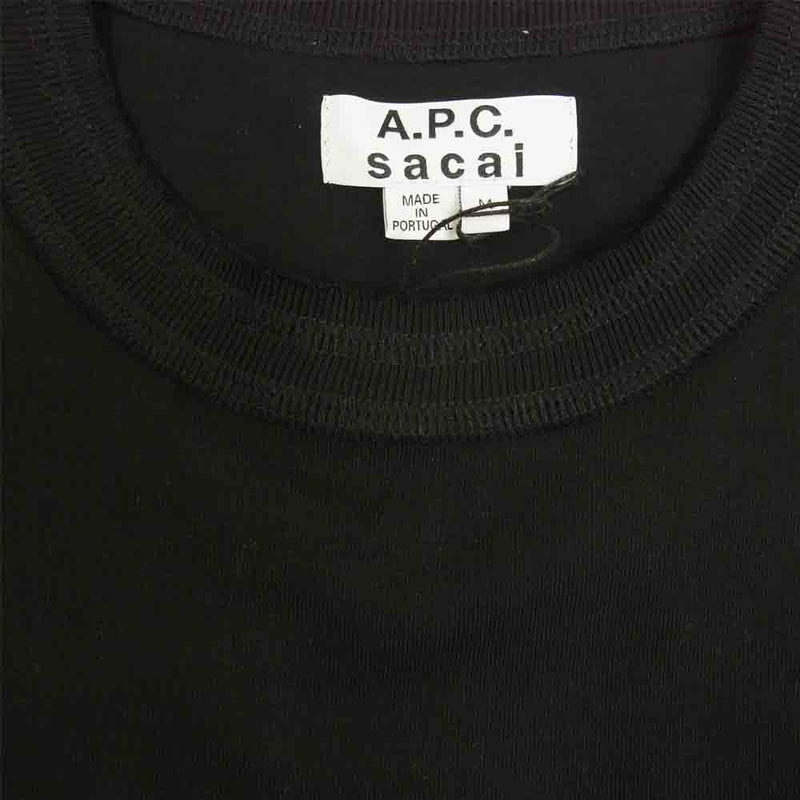 A.P.C. SACAI ロゴ Tシャツ 黒 アーペーセー サカイ Kiyo