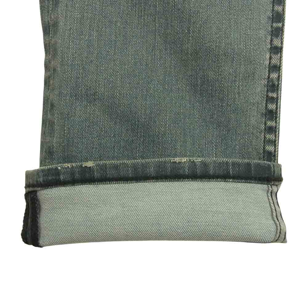 N.HOOLYWOOD エヌハリウッド 251-CP02peg Stretch denim アジャストボタン ダメージ加工 デニム スキニー パンツ グレー系 40【極上美品】【中古】