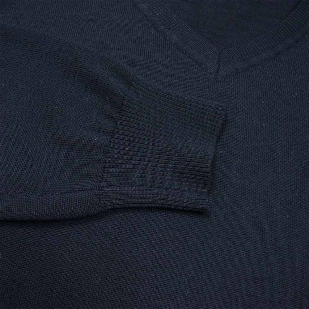 uniform experiment ユニフォームエクスペリメント UE-091033 PRESHRUNK WOOL STAR PATTERN V NECK KNIT バック スター Vネック ニット セーター ブラック系 3【中古】