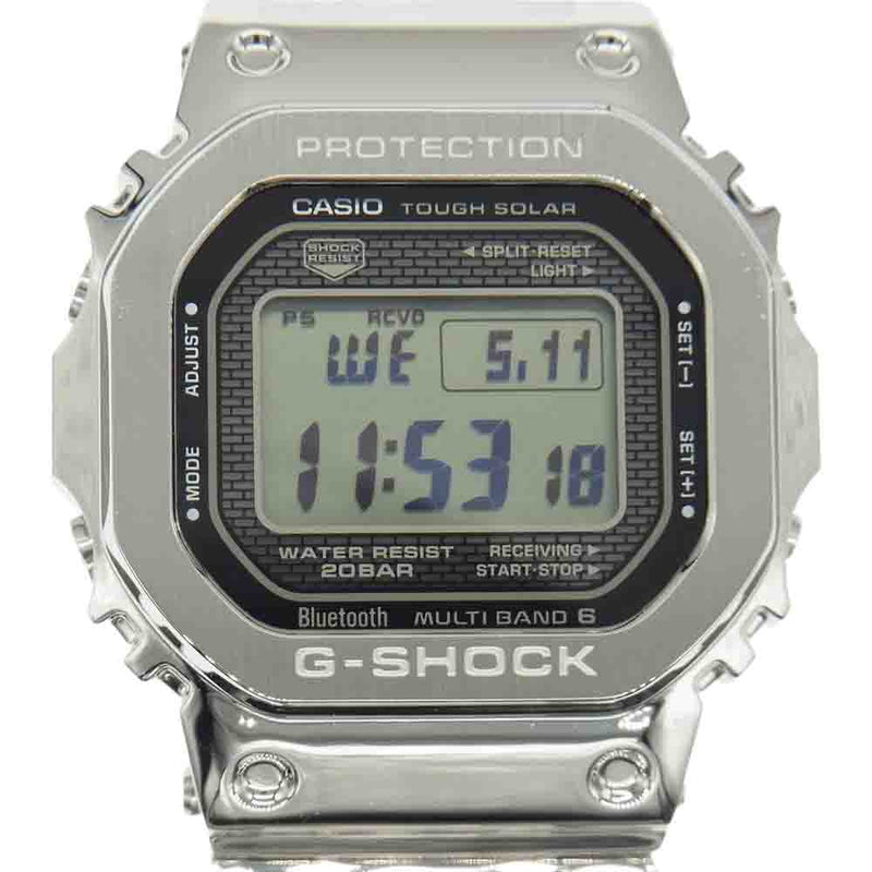 CASIO G-SHOCK カシオ ジーショック GMW-B5000D-1JF フルメタル 電波ソーラー Bluetooth対応 リストウォッチ  腕時計 シルバー系【新古品】【未使用】【中古】