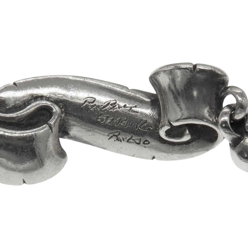 RAT RACE ラットレース Message On Ribbon Cross Bone Bracelet LOVE ラブ メッセージ リボン ブレスレット シルバー系【中古】