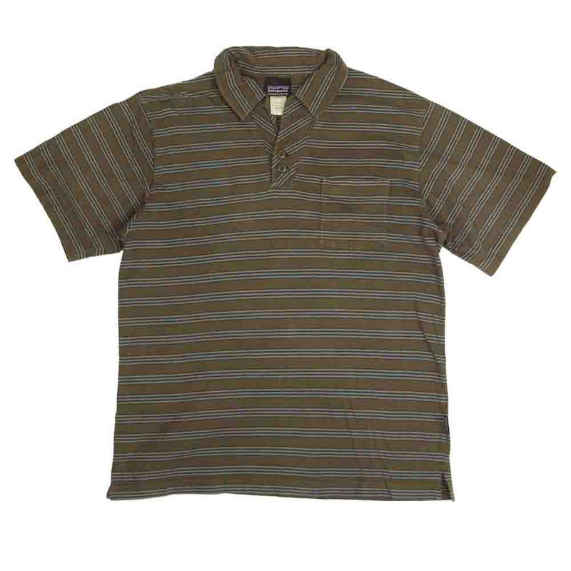 patagonia パタゴニア 09SS 52755 09年製 Short Sleeved Squeaky Clean Polo Shirt  スクイーキー クリーン ポロ シャツ ブラウン系 S【中古】