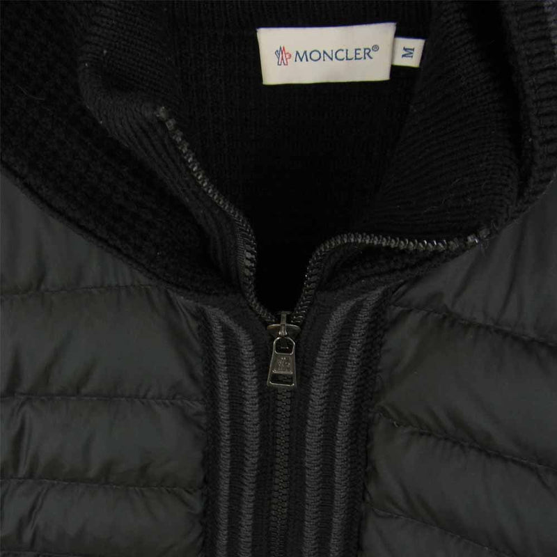 USED MONCLER MAGLIONE TRICOT CARDIGAN  黒