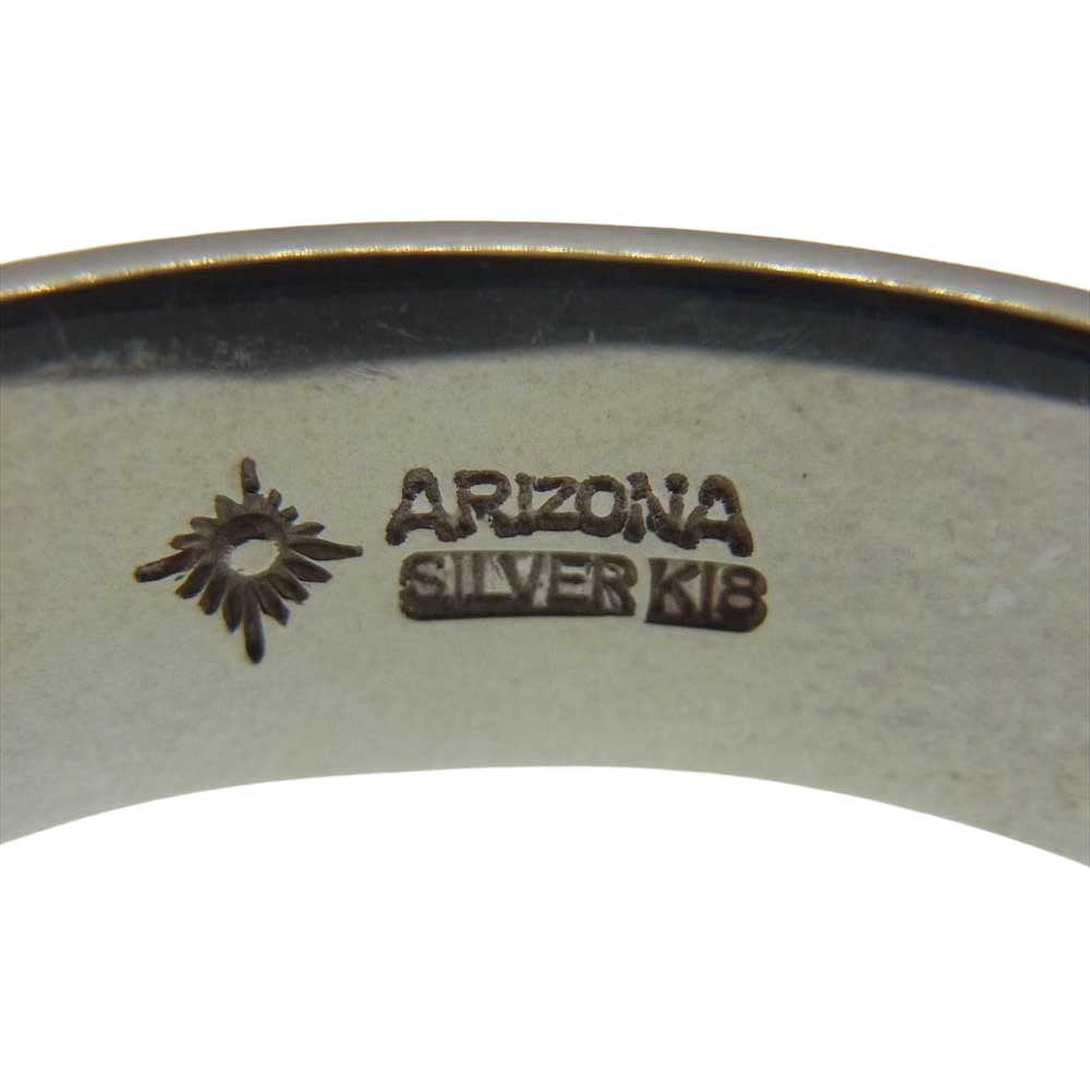 ARIZONA FREEDOM アリゾナフリーダム K18メタル付き 平打ち バングル シルバー系【中古】