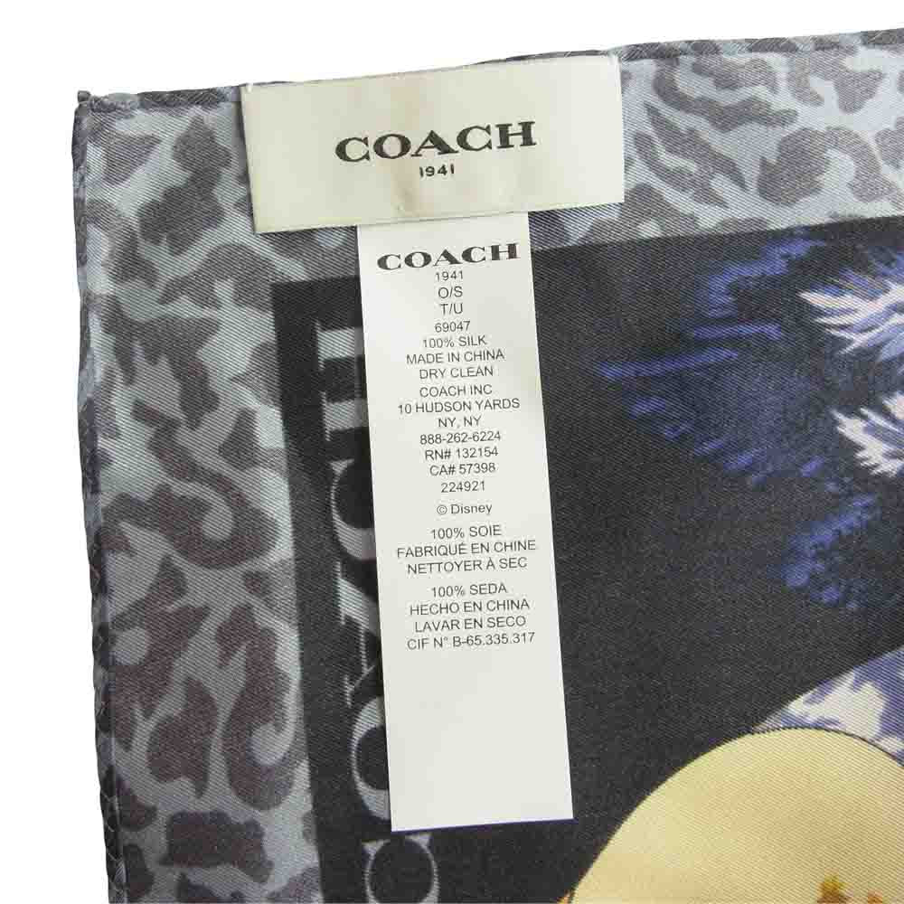 COACH コーチ スカーフストール シルク マルチカラー系【中古】