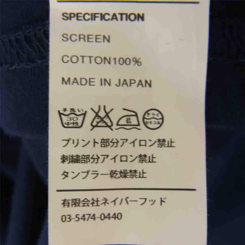 WTAPS ダブルタップス SCREEN TEE PLACING THINGS WHERE THEY SHOULD BE. ロゴ 半袖 Tシャツ ネイビー系 3【極上美品】【中古】