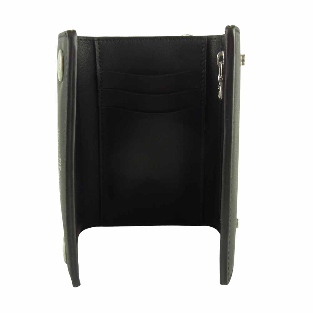 WTAPS ダブルタップス 20SS 201MYDT-AC07 WALLET SYNTHETIC LEATHER ウォレットチェーン付 レザー 三つ折り 財布 ブラック系【新古品】【未使用】【中古】