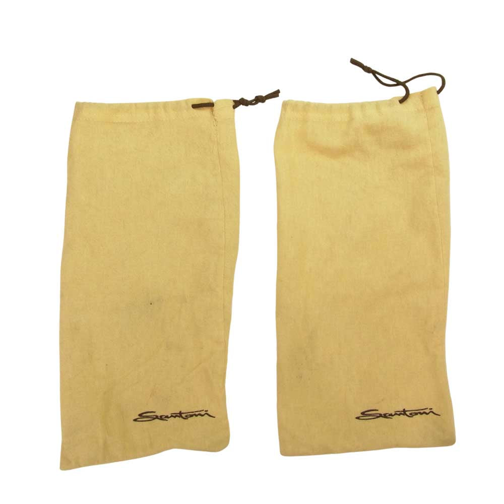 Santoni サントーニ パンチド キャップ トゥ レザー ビジネス シューズ ブラウン系 6【中古】