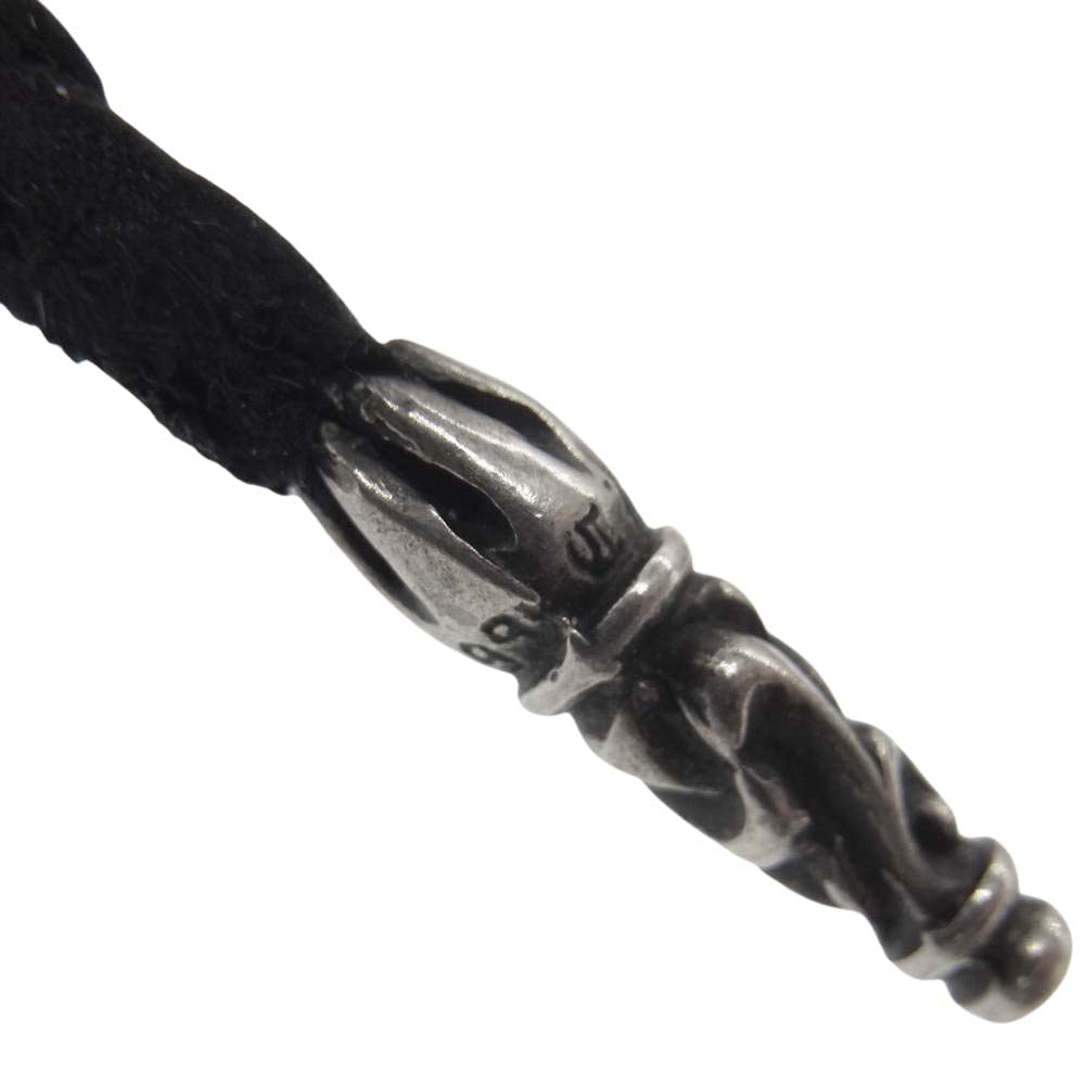CHROME HEARTS クロムハーツ(原本無) LEATHER BRAID スクロール レザーブレード ブラック系【中古】