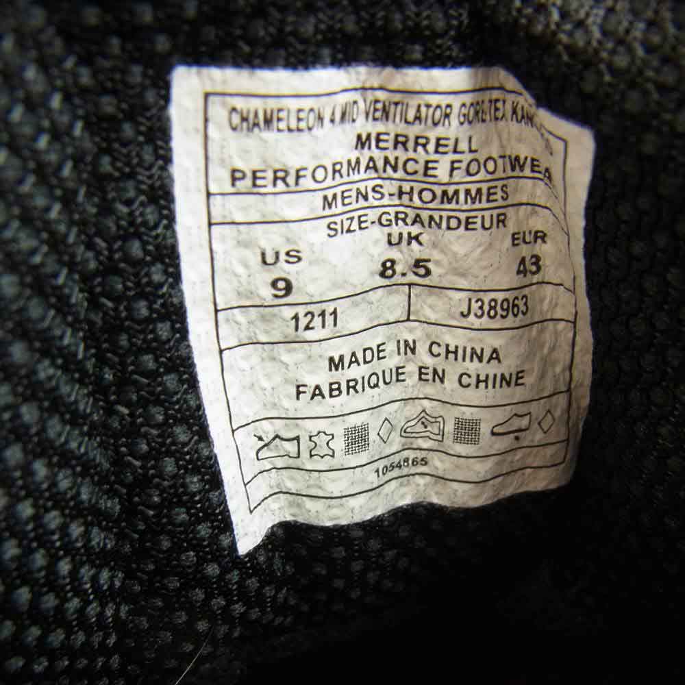 MERRELL メレル Chameleon4 MID Ventilator GORE-TEX カメレオン ハイキング シューズ ブラウン系 9【中古】
