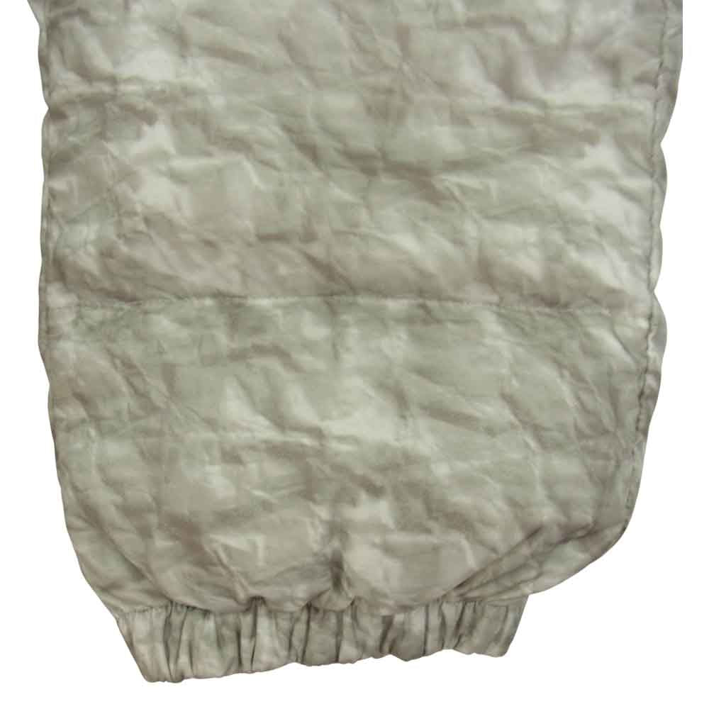 Supreme シュプリーム ND91805I × THE NORTH FACE ノースフェイス Paper Print Nuptse Pant ペーパー 紙 プリント ダウン ヌプシ パンツ グレー系 M【中古】