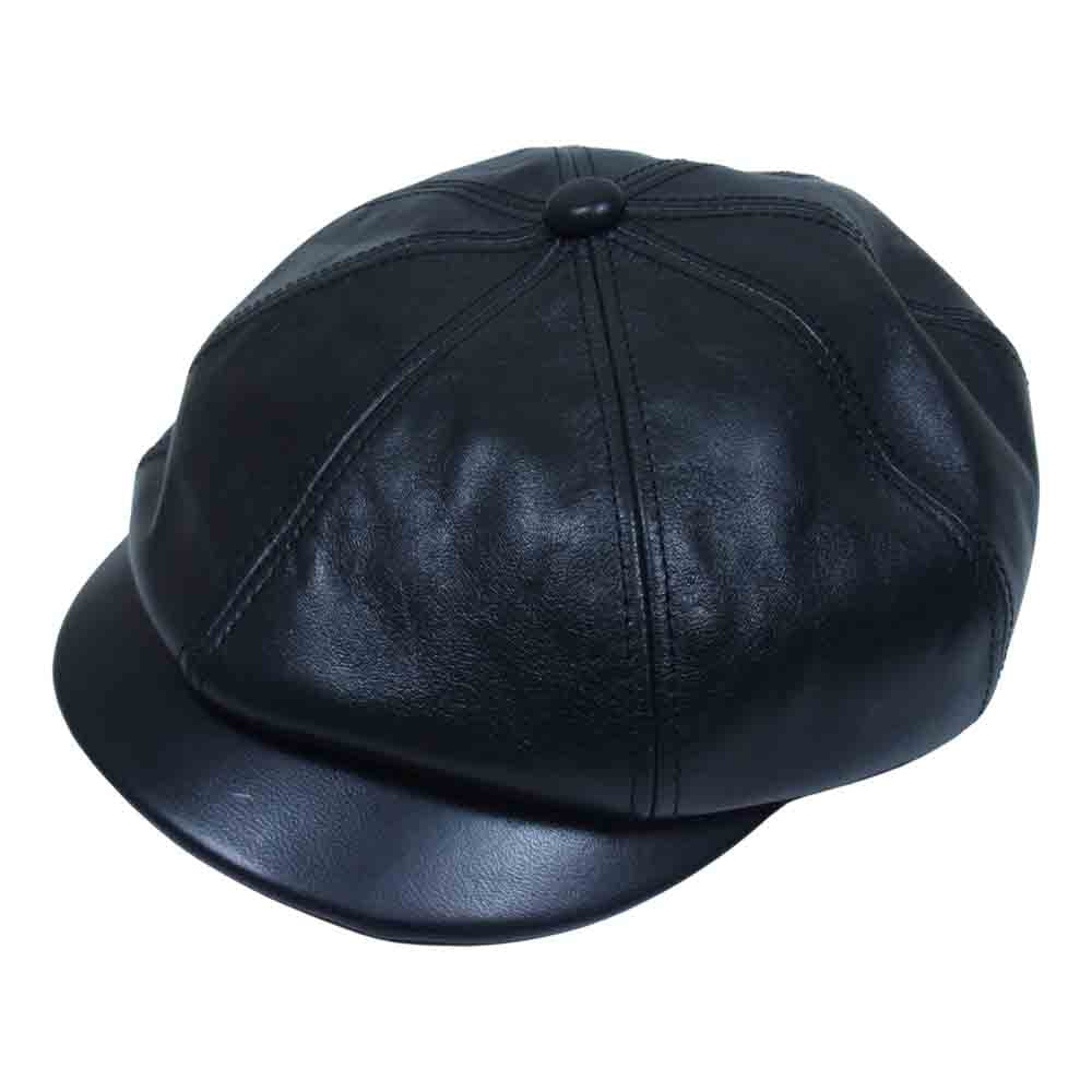 ワイツーレザー ホース ハイド レザー キャスケット キャップ ブラック