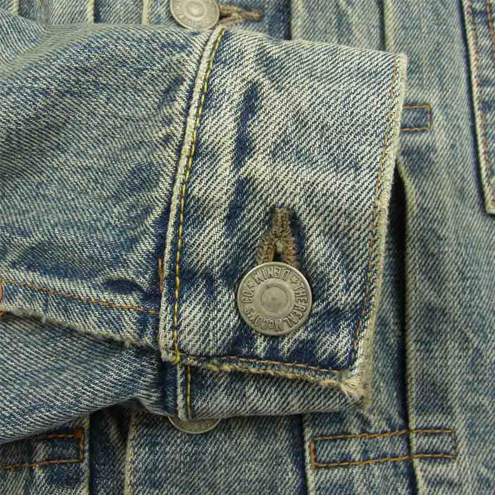 The REAL McCOY'S ザリアルマッコイズ Lot001XXJ Washed 加工 デニム デニム ジャケット インディゴブルー系 38【中古】