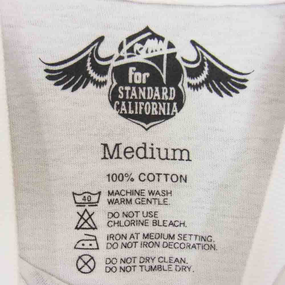 STANDARD CALIFORNIA スタンダードカリフォルニア THAT’S THE WAY フラッグプリント 半袖 Tシャツ ホワイト系 M【美品】【中古】