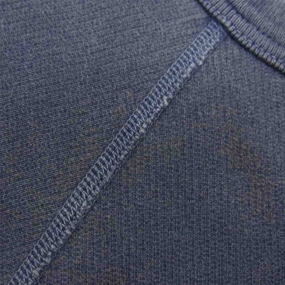 STANDARD CALIFORNIA スタンダードカリフォルニア 胸ロゴ ラグラン クルーネック スウェット ブルー系 S【中古】
