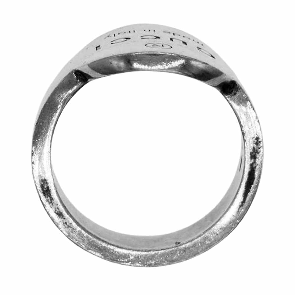 GUCCI グッチ ロゴ プレート リング シルバー系【中古】