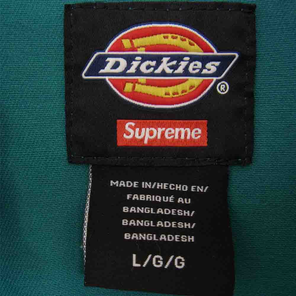Supreme シュプリーム 22SS × Dickies Stripe Eisenhower Jacket Teal ディッキーズ ストライプ アイゼンハワー ジャケット ティール グリーン系 L【中古】
