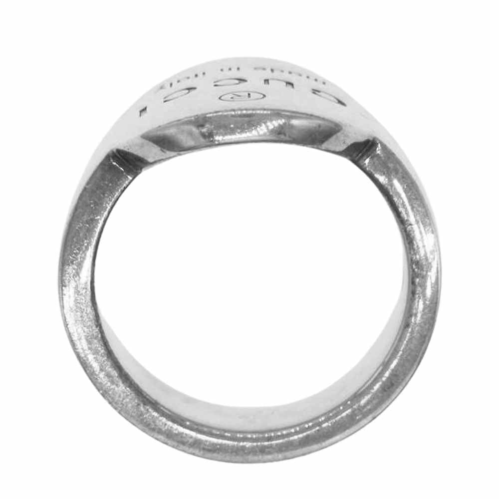 GUCCI グッチ ロゴ プレート リング シルバー系【中古】