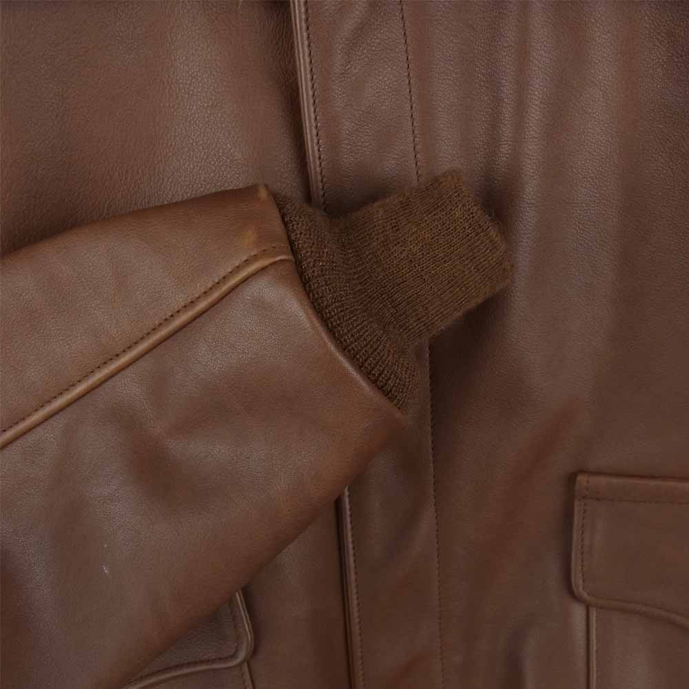 The REAL McCOY'S ザリアルマッコイズ MJ8106 TYPE A-2 KIPSKIN 20周年 キップスキン レザー ジャケット ブラウン系 36【中古】