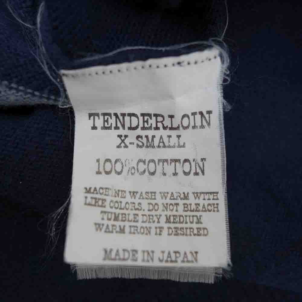 TENDERLOIN テンダーロイン 半袖 ボーダー ポロシャツ ネイビー系 XS【中古】