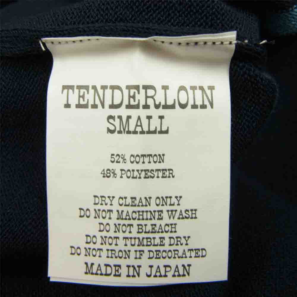 TENDERLOIN テンダーロイン POLY POLO 半袖 ボーダー ポロシャツ ネイビー系 S【中古】
