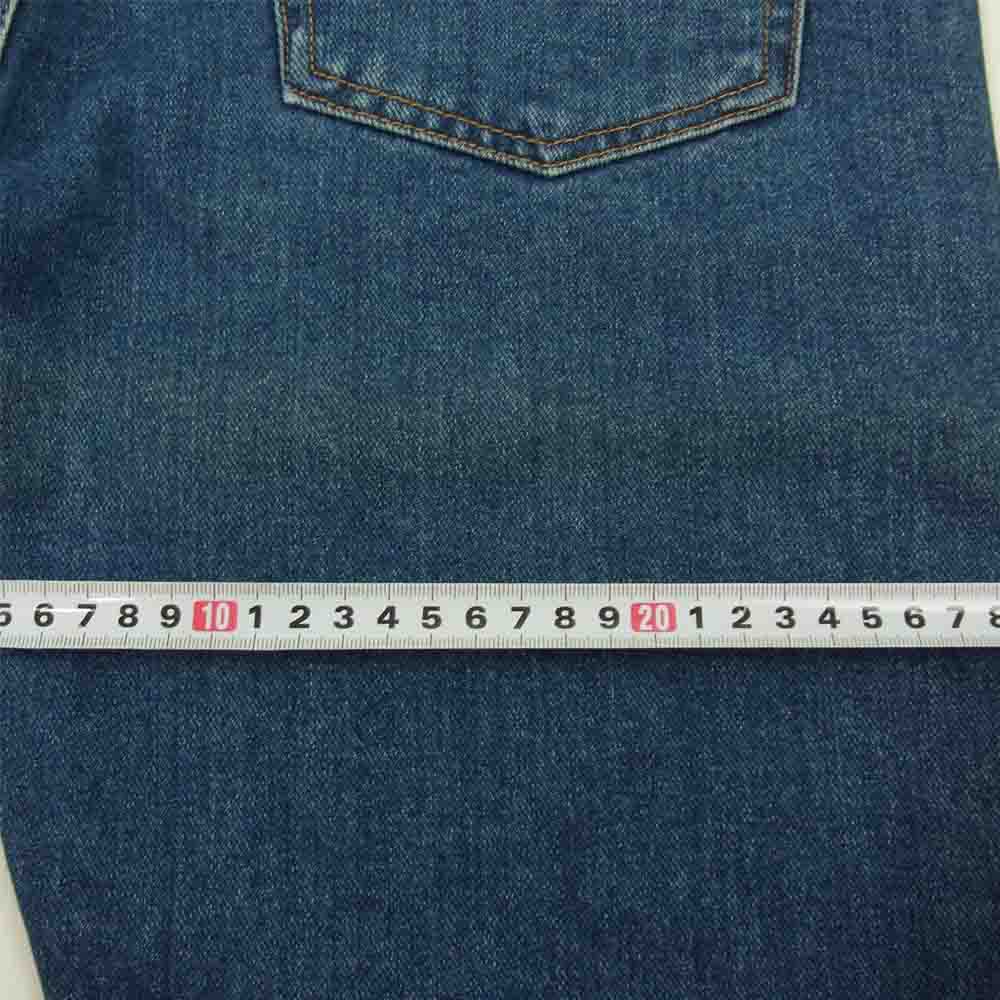 MAISON KITSUNE メゾンキツネ 国内正規品 ボタンフライ 5ポケット ストレート デニムパンツ インディゴブルー系 32【中古】