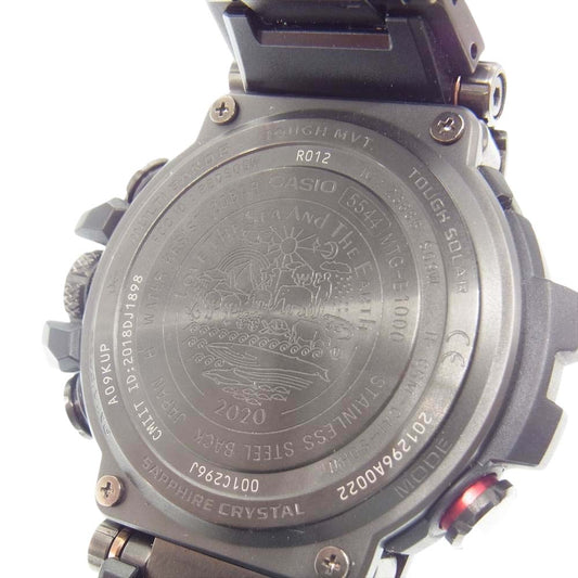 G-SHOCK ジーショック MTG-B1000WLP-1AJR Love The Sea And The Earth WILDLIFE PROMISING アフリカニシキヘビ パイソン柄 Bluetooth対応 タフソーラー マルチバンド6 シルバー系【中古】