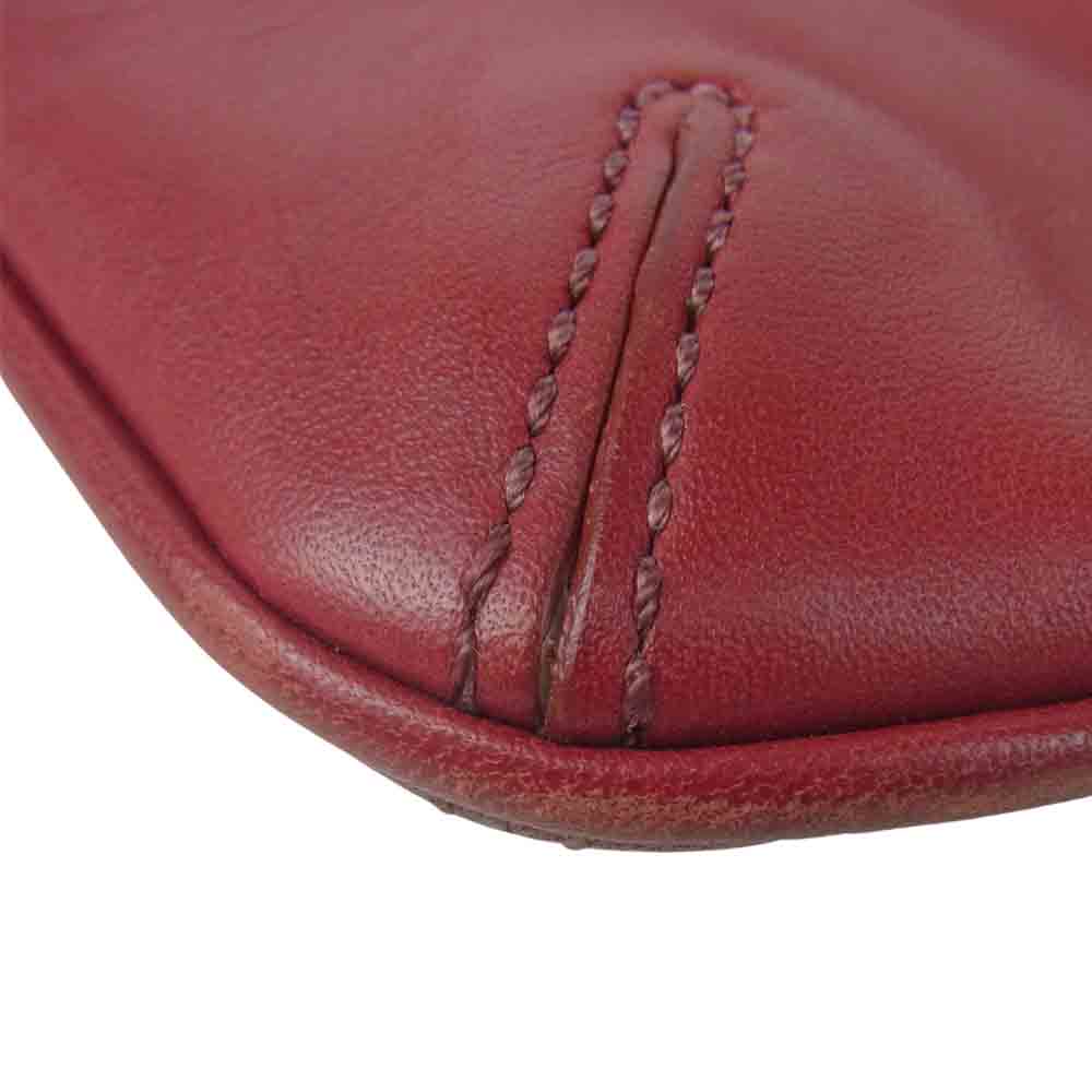 COACH コーチ E23-9592 レザー ショルダー バッグ レッド系【中古】