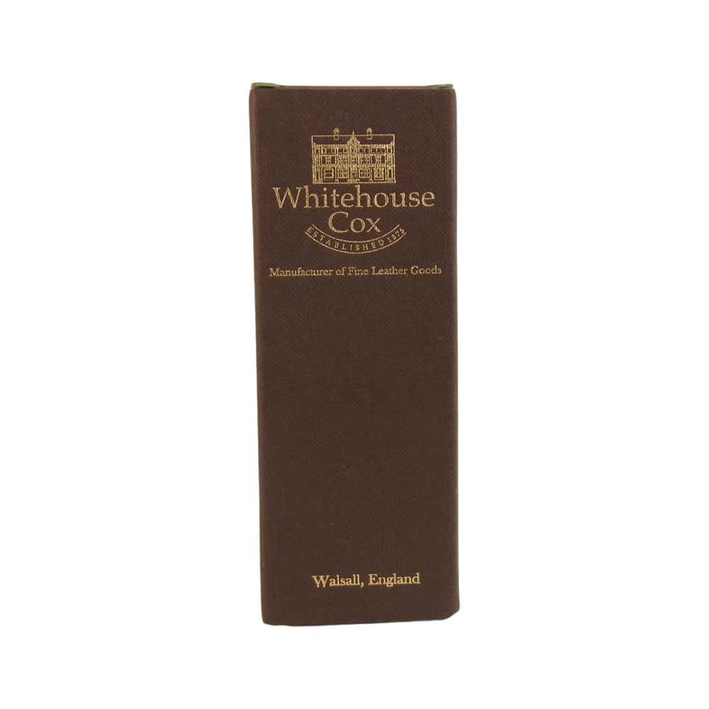 WHITE HOUSE COX ホワイトハウスコックス S1881 ZIP KEY CASE BRIDLE ブライドルレザー トライアングル ジップ キーケース ブラック系【極上美品】【中古】