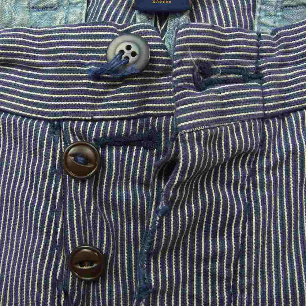 RALPH LAUREN ラルフローレン RUGBY ラグビー サイドベルト ストライプ パンツ インディゴブルー系 30【中古】