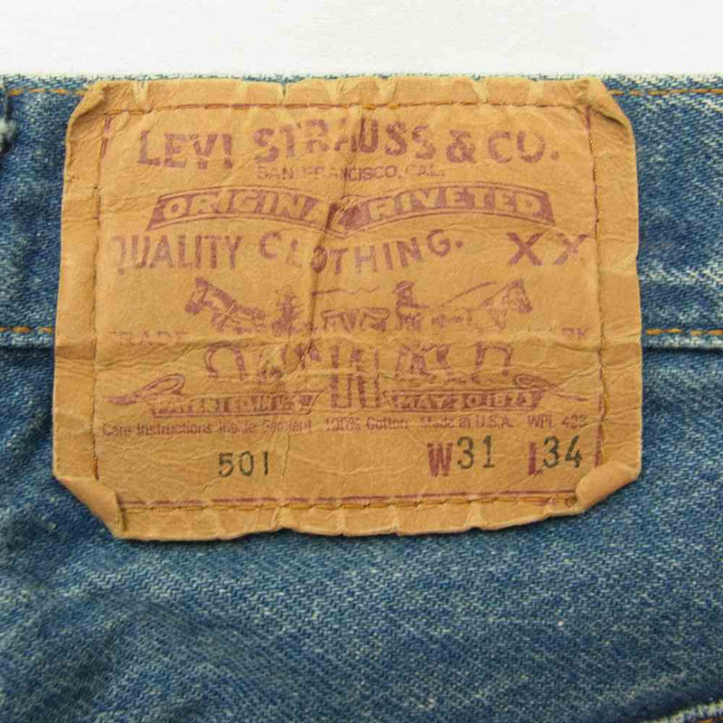 Levi's リーバイス 80s　87年製 ボタン裏刻印 552 ブランクタブRのみ 501 デニム パンツ インディゴブルー系 31【中古】