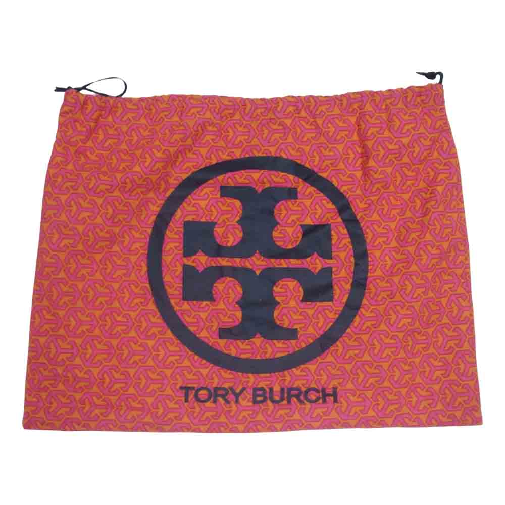 Tory Burch トリーバーチ チェーン フラップ ロゴ ショルダー バッグ ブラック系【中古】