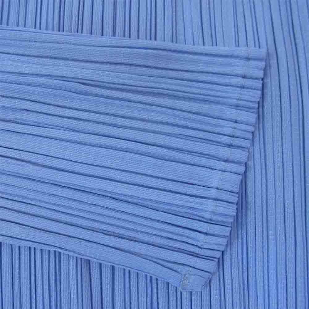 PLEATS PLEASE プリーツプリーズ イッセイミヤケ PP62-JD307 プリーツ加工 カーディガン 青 ブルー系 3【美品】【中古】
