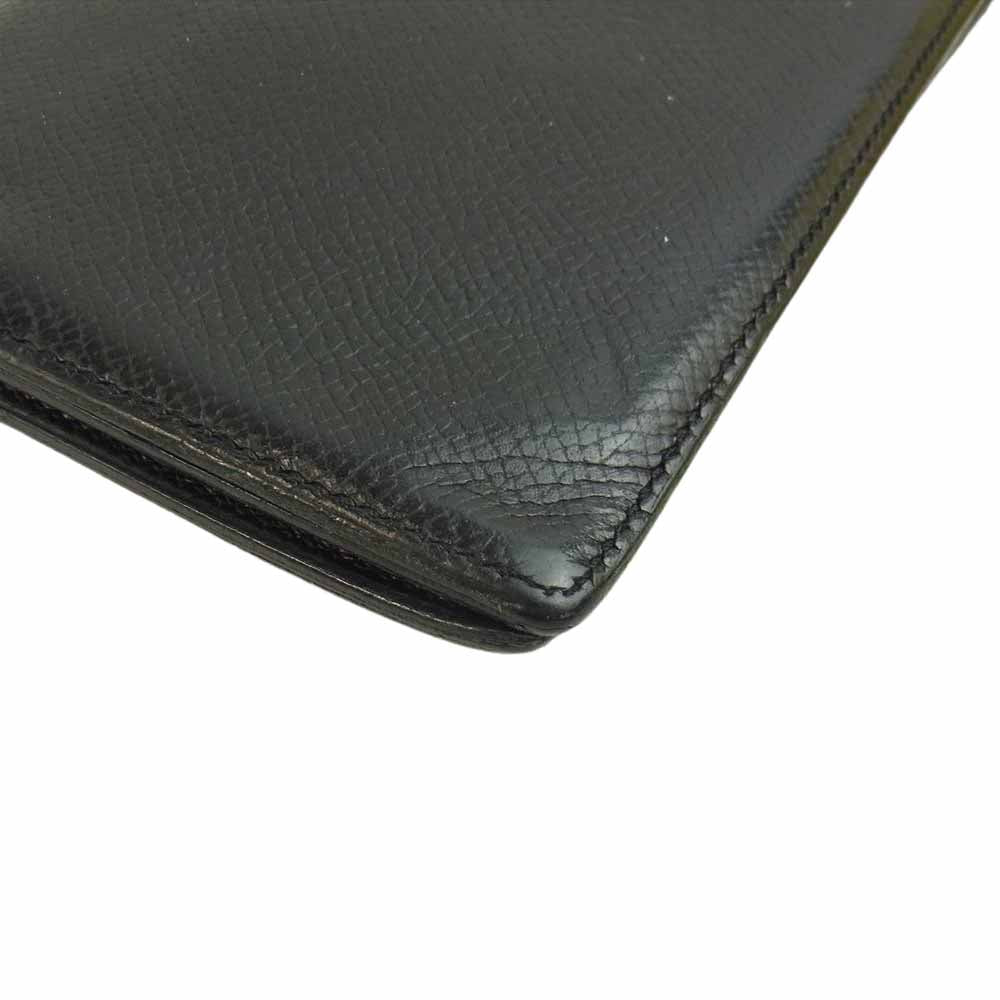 HERMES エルメス シチズン ツイル ロング ヴォースイフト □O刻印 長財布 レザーウォレット 札入れ ブラック系【中古】