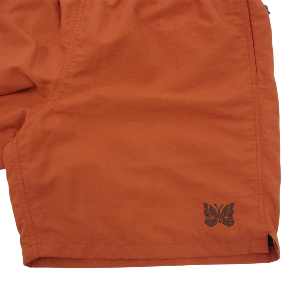 Needles ニードルス 22SS KP362 BEAMS ビームス 別注 SWIM SHORTS パピヨン刺繍 スイム ショーツ エンジ系 M【新古品】【未使用】【中古】