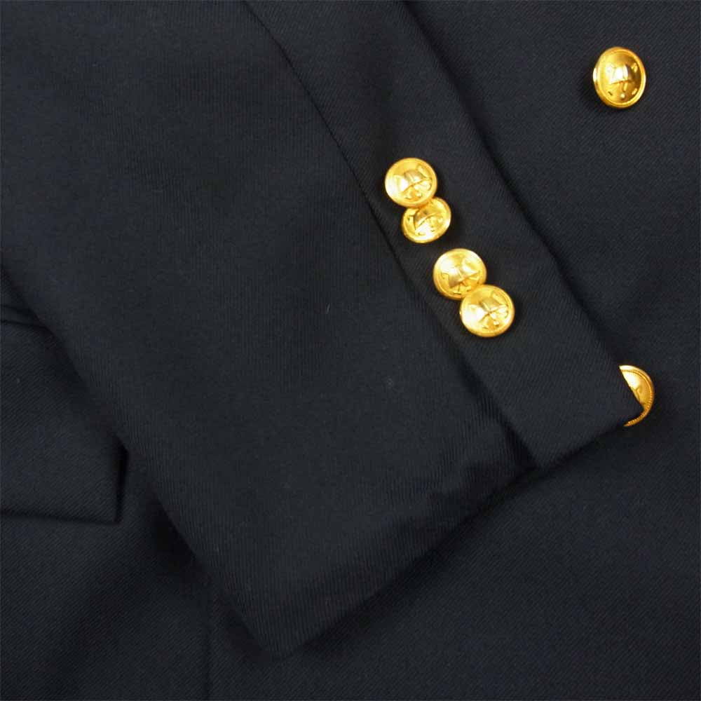 POLO RALPH LAUREN ポロ・ラルフローレン 金ボタン 紺ブレザー ウール ダブル テーラード ジャケット ネイビー系 160【中古】