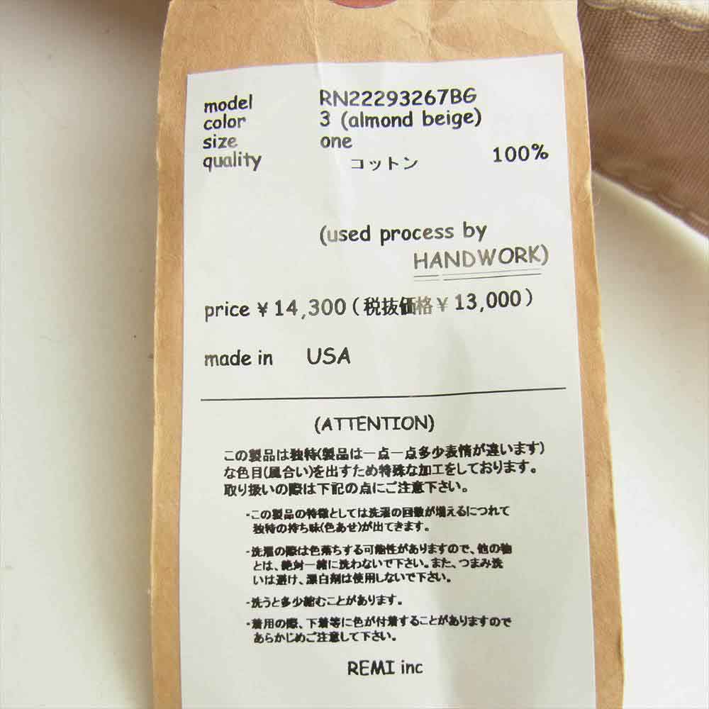 REMI RELIEF レミレリーフ × L.L.Bean エルエルビーン LaLa Begin 別注 HANDWORK ヴィンテージ加工 シリンダー キャンバス トート ベージュ系【中古】