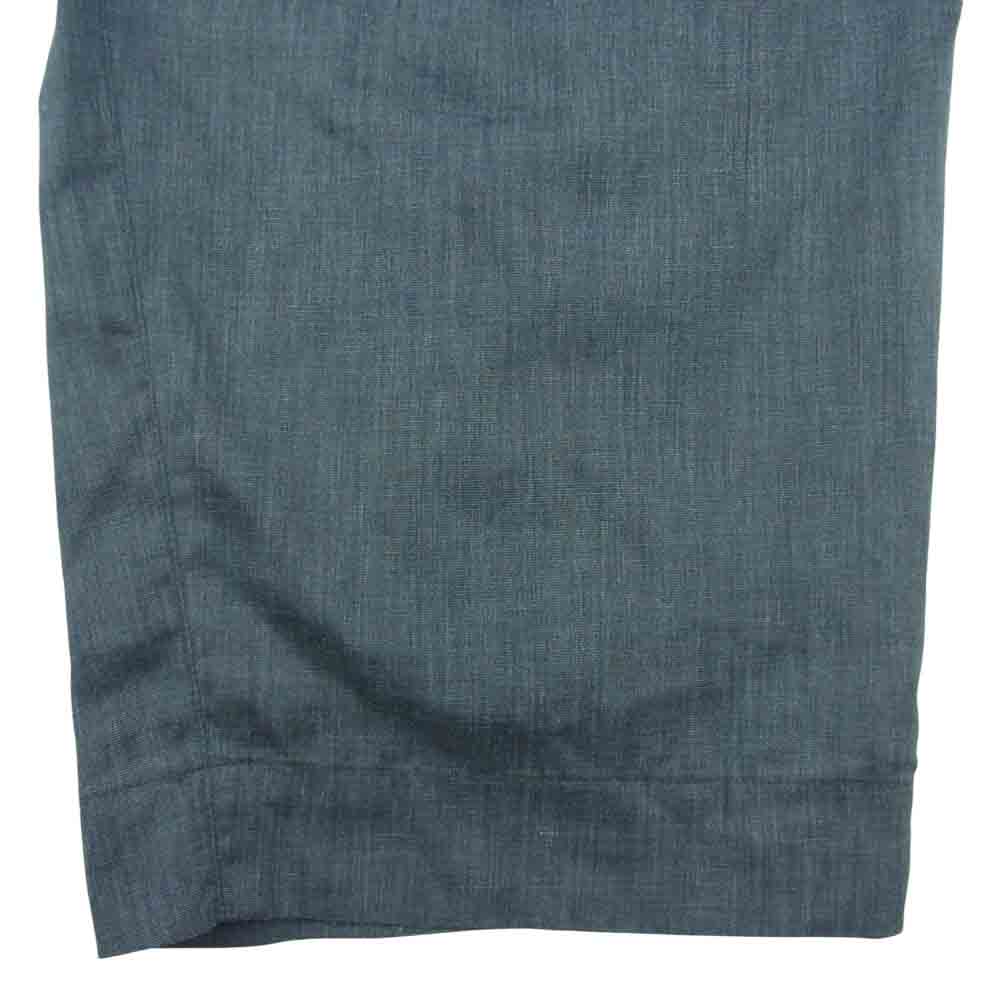 ノーコントロールエアー リネン混 タックワイド テーパード パンツ グレー系 M【中古】