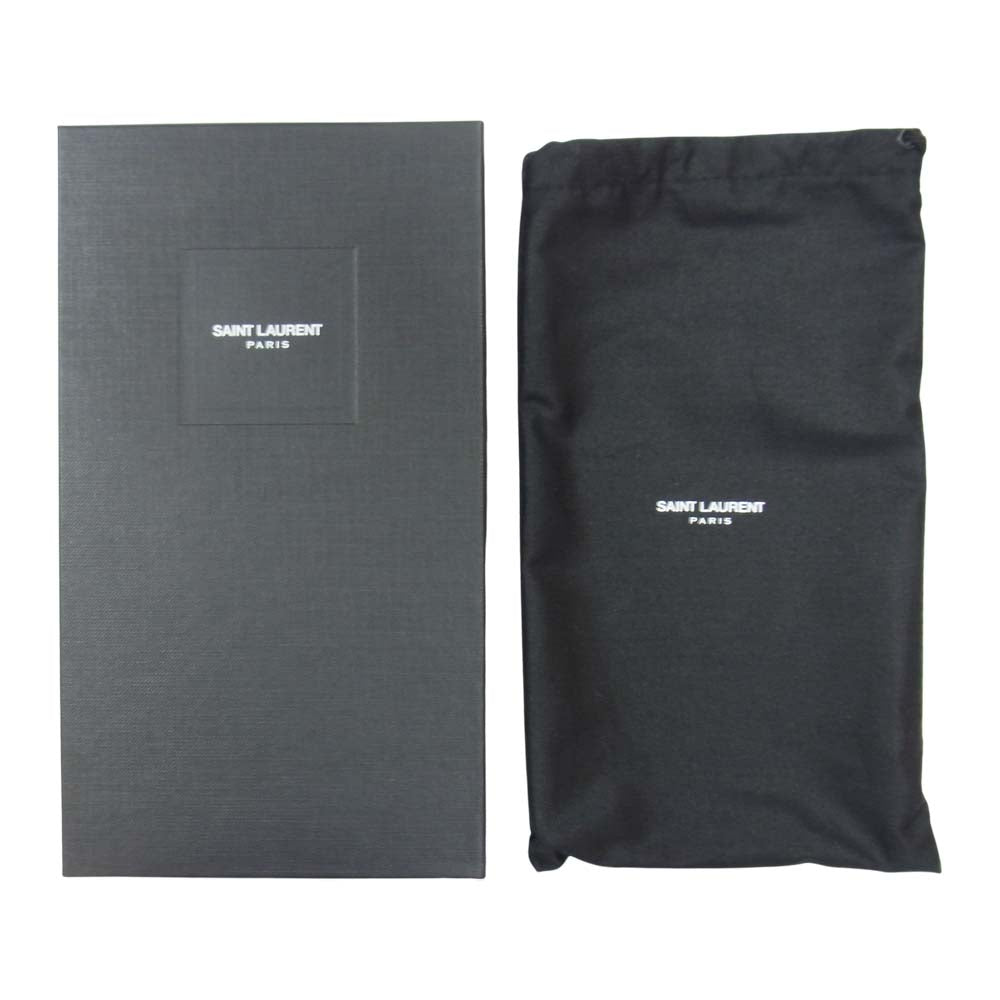 SAINT LAURENT サンローラン 328558 ベイビーキャット ラウンドファスナー ウォレット 長財布 レッド系【中古】