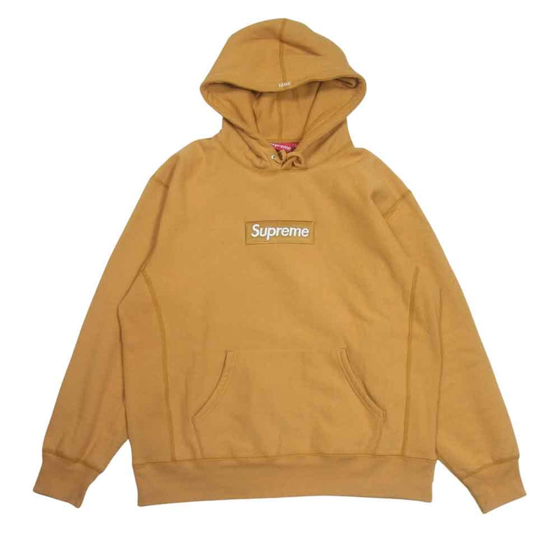 Supreme Box Logo Hooded Sweatshirt ブラウンM