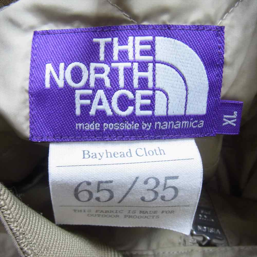 THE NORTH FACE ノースフェイス NY2072N PURPLE LABEL パープル レーブル 65/35 insulation mountain field jacket インサレーション マウンテン フィールド ジャケット ベージュ系 XL【中古】