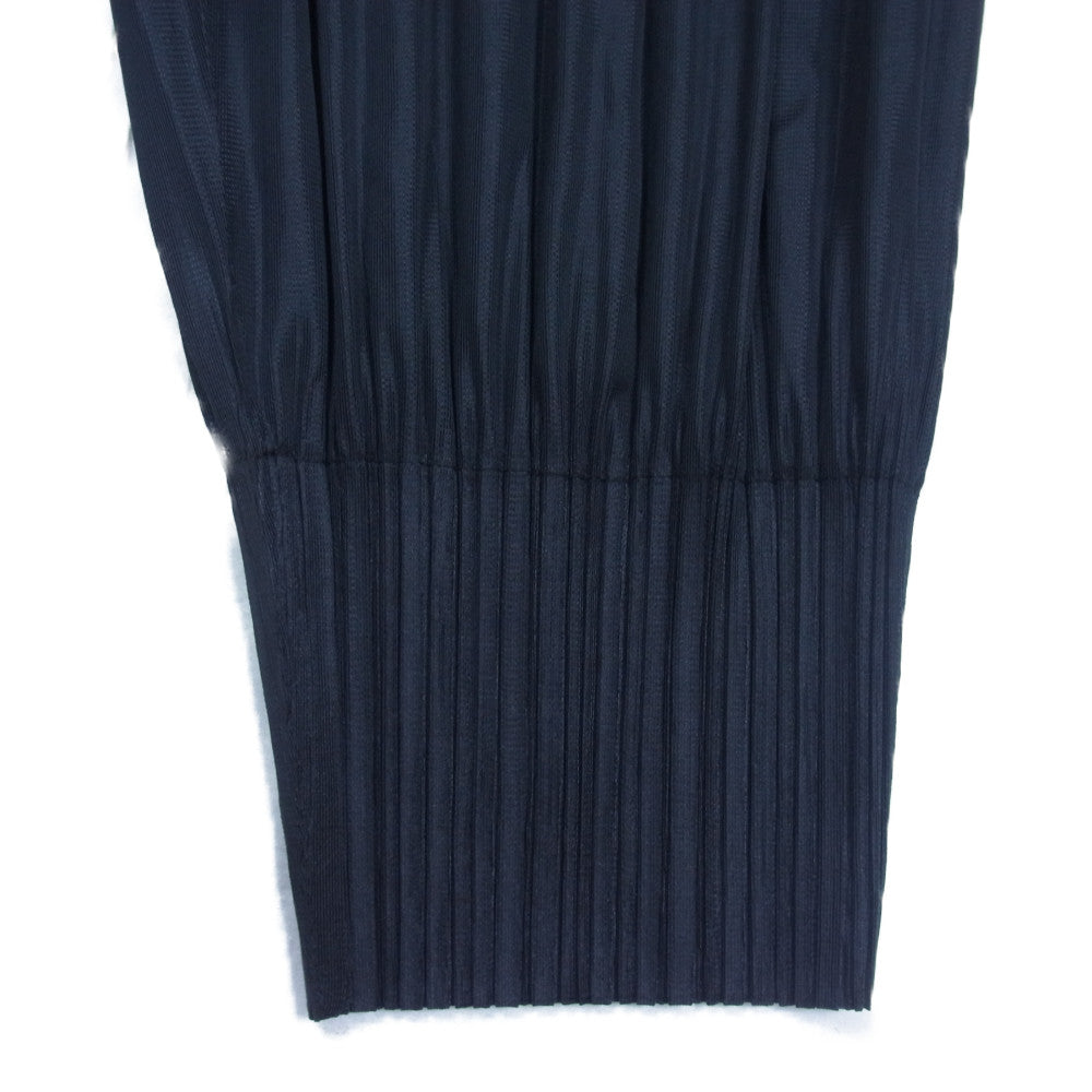 PLEATS PLEASE プリーツプリーズ イッセイミヤケ PP55-JF402 FLUFFY BASICS プリーツ消し加工 フラッフィープリーツ パンツ ブラック系 3【美品】【中古】