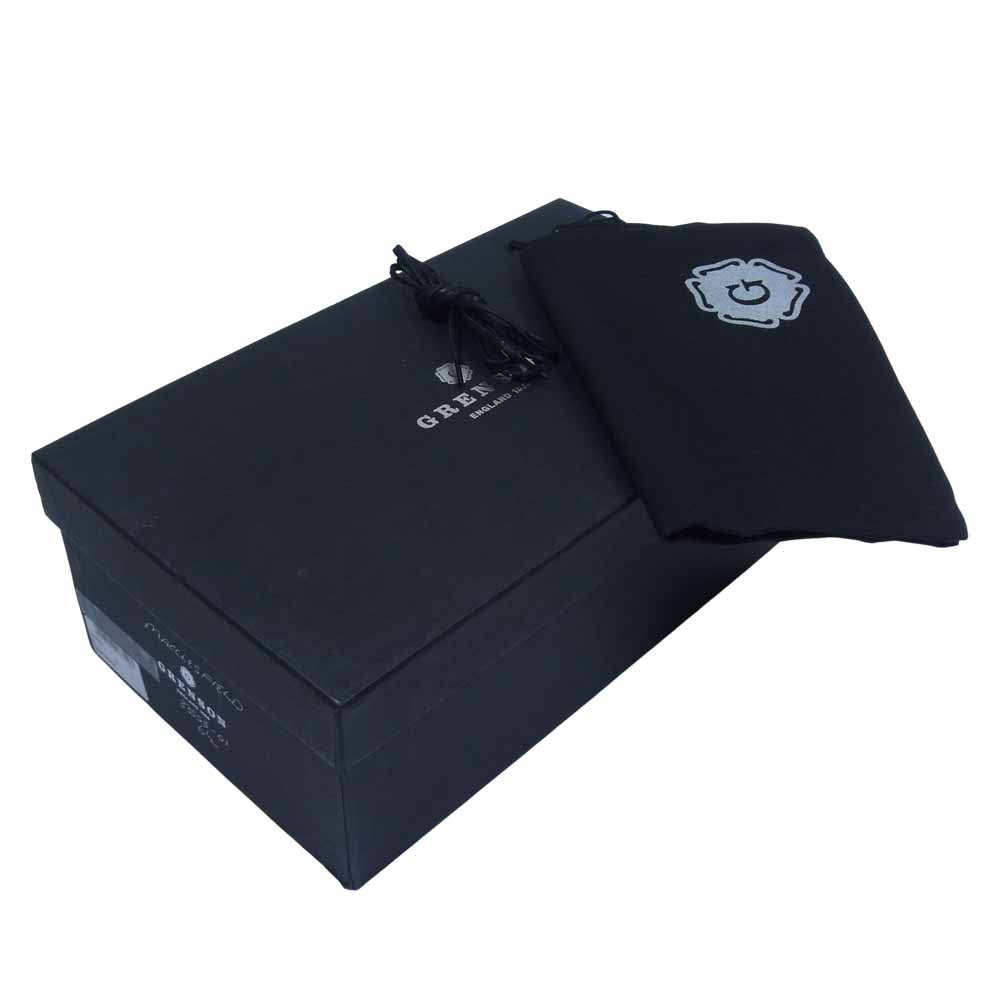 グレンソン 33553-01 MACCLESFIELD クォーターブローグ 内羽根 ストレートチップ レザー シューズ ブラック系 6.5E【新古品】【未使用】【中古】