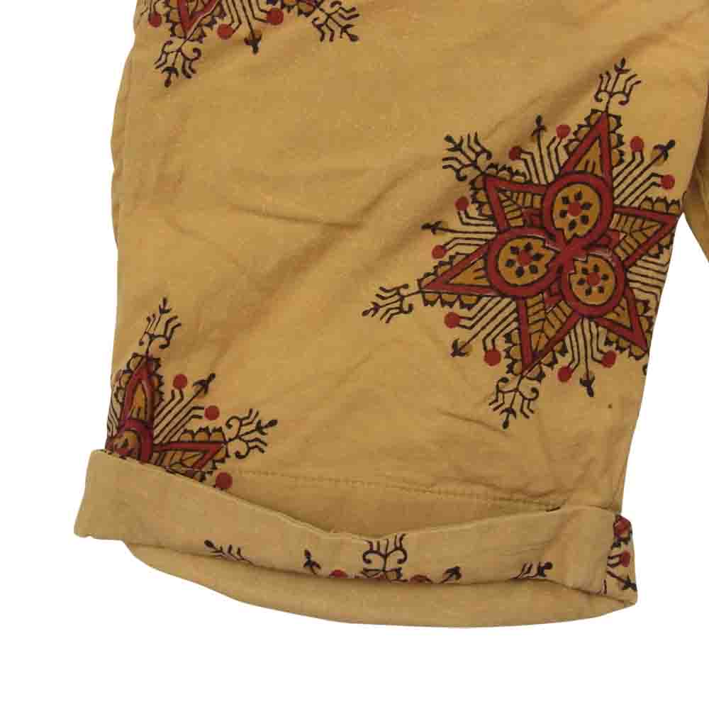 NEPENTHES ネペンテス Beaver ビーバー 英国製 総柄 ショーツ ハーフパンツ ベージュ系 S【中古】