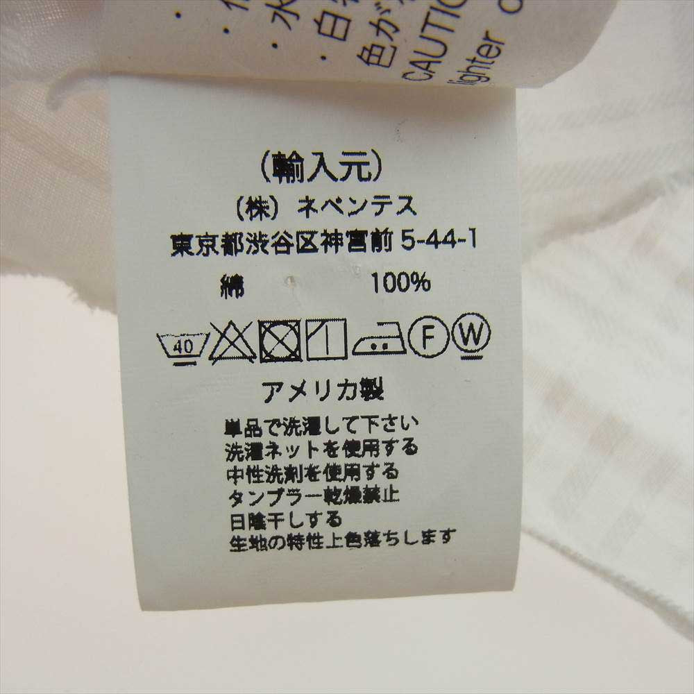 Engineered Garments エンジニアードガーメンツ Long Scarf チェック柄 コットン ロングスカーフ ホワイト系【中古】