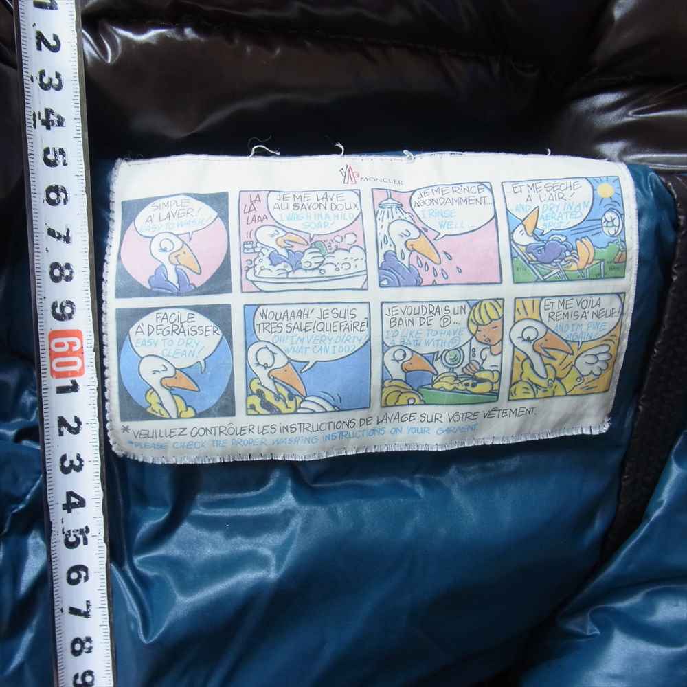 MONCLER モンクレール MOKA GIUBBOTTO モカ フード 着脱可能 ダウン コート ダークブラウン系 1【中古】