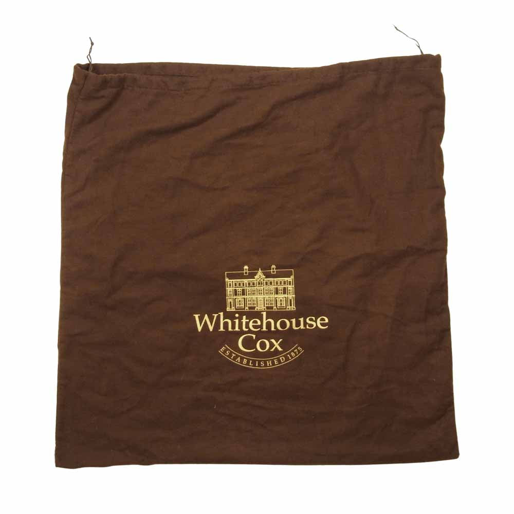 WHITE HOUSE COX ホワイトハウスコックス L9763 MEDIUM SHOULDER BAG CANVAS ブライドルレザー キャンバス ミディアム ショルダー バック グリーン系【美品】【中古】