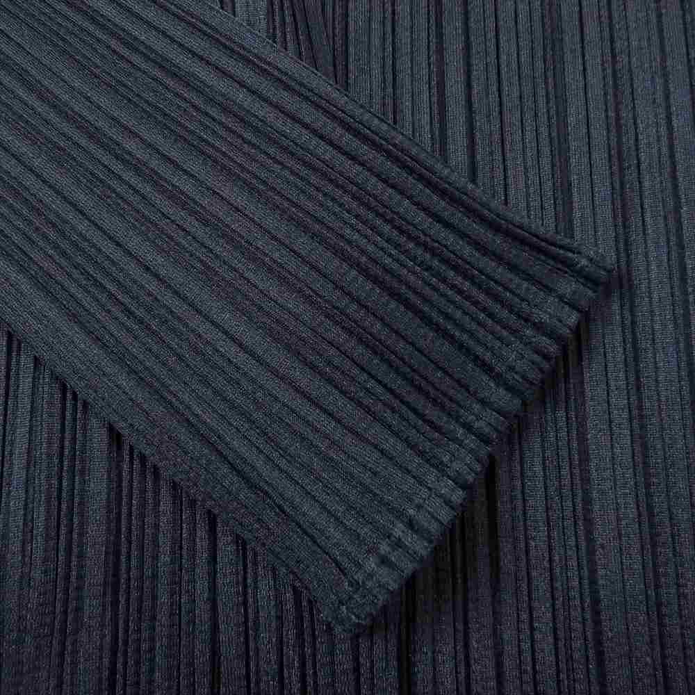 PLEATS PLEASE プリーツプリーズ イッセイミヤケ PP04-JD623 プリーツ加工 カーディガン ネイビー ネイビー系 3【美品】【中古】